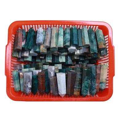 China Hand-carved Heart-healing Natural Crystal Wand Point Crystal Reiki Decoration Ocean Jasper Quartz from China for sale