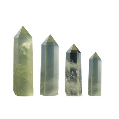 China Europe Column Natural Citrine Crystal Simple Acute Hexagonal Crystal Energy Wand Stone Arts and Crafts for sale