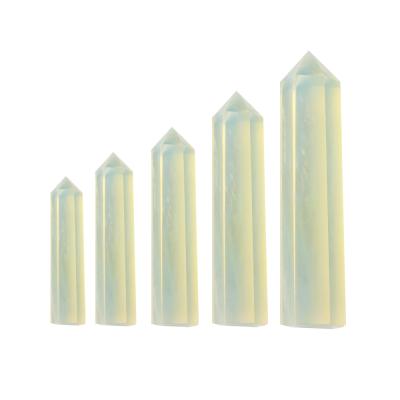 China Europe Wholesale Crystal Single Wand Column Yellow Melting Hexagonal Crystal Ornaments for sale