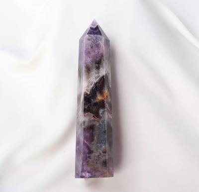 China Wholesale Natural Europe Quartz Crystal Point Amethyst Crystal Magic Wand For Home Decoration for sale