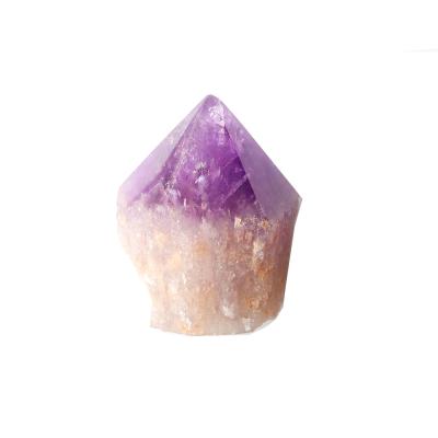 China Wholesale Original China Amethyst Stone 1kg Natural Brazilian Purple Point Energy Healing Quartz Pyramid Crystal for sale