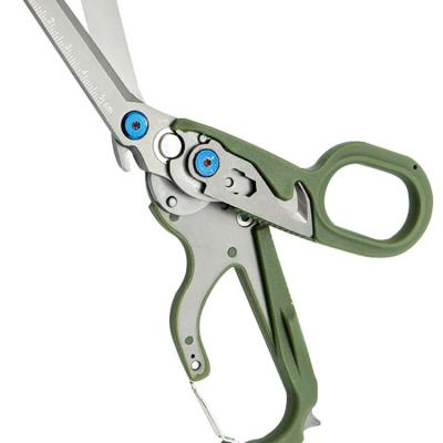 China Stainless Steel Universal Emergency Cutting Medical Scissors with Strap Cutter and Glass Breaker for sale