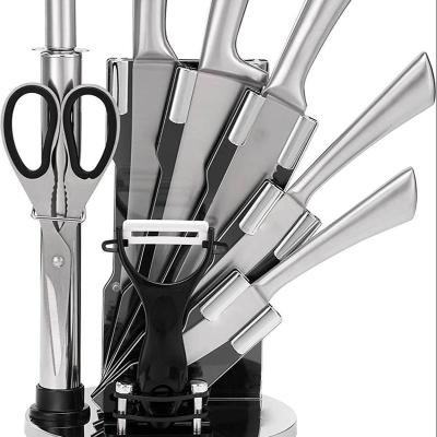 China Kitchen Professional 8 Piece Stainless Steel Cutlery Sets with Kitchen Knives Knife Sharpener Included for sale