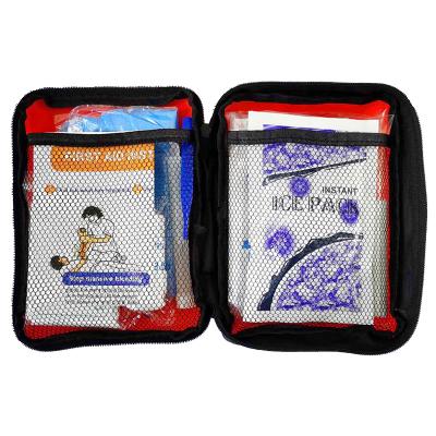 China Mini Emergency Medical Equipment First Aid Kit for Driving Traveling Outdoor Household Red Portable First Aid Kit for sale