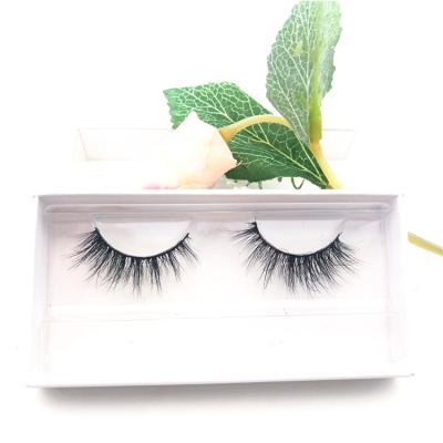 China Nature Looking Natural Long Length Faux Mink Fur Strip Lashes Clear Invisible Mink Eye Lashes for sale