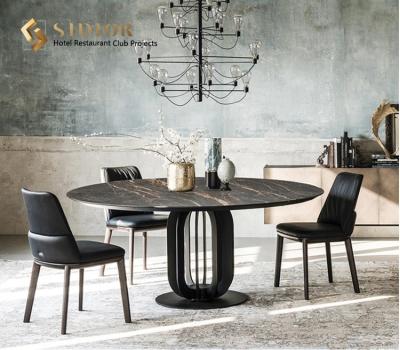 China 2021 Hot Selling Modern Convertible Dining Sets Marble Top New Italian Round Dining Table Dining Table for sale