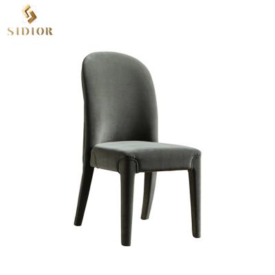 China Modern Solid Wood Dining Chair Microfiber Cooling North American Comfortable Leather Dining Chair for sale