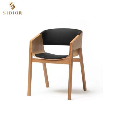 China New Modern Cooling Chair Leisure Furniture Restaurant Hotel Dining Chair Solid Wood Chair for sale