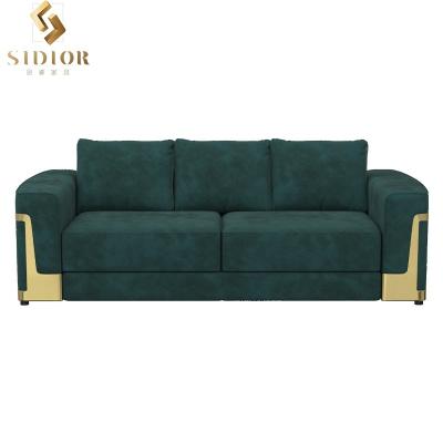 China Convertible Modern Design Fully Sanded Leather Sofa For Living Room Furniture for sale