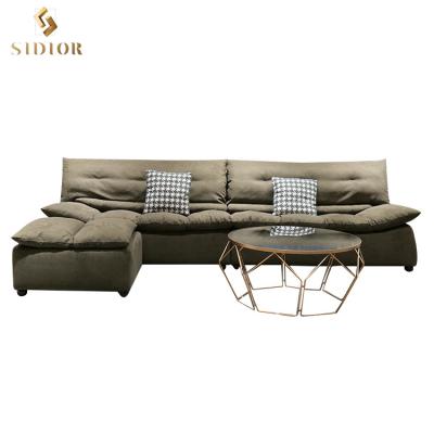 China Adjustable Custom Nordic Living Room Furniture Luxury Velvet Fabric Sofa (Other) for sale