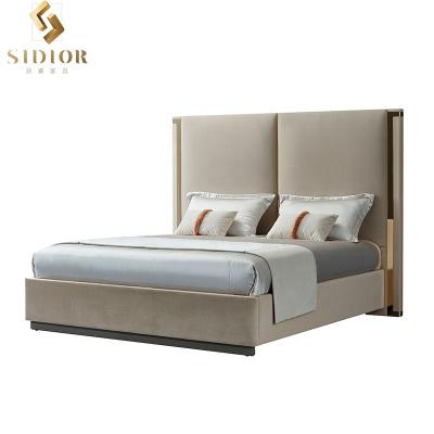 China Widely Used Various Storage Factory Sale Bedroom Furniture Modern Large Double Bed for sale