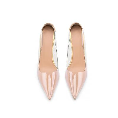 China Other Fashion Simple High Quality Transparent Headed Toe Pumps High Heels For Women for sale