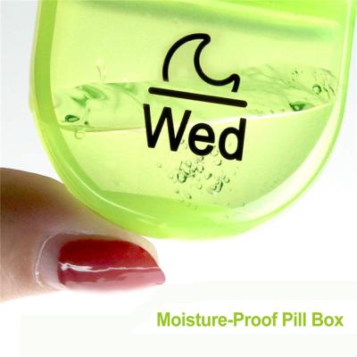 China Eco-Friendly Round Weekly AM/PM Organizer Pill Box Medicine Round Pill Organizer 7 Day Pill Container Vitamin Organizer For Vitamin/Fish Oil Pill Box for sale