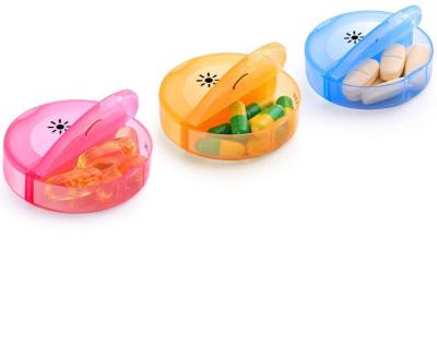 China Hot Seller Eco-Friendly Weekly Pill Organizer Weekly Around Pill Pocket Case Portable Travel Pill Box 7 Days Pill Organizer 14 Compartments for sale