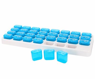 China Eco-friendly 31Compartments Weekly Pill Organizer High Quality Keyboard Type Monthly Pill Box / Pill Storage Case / Plastic Pill Organizer for sale