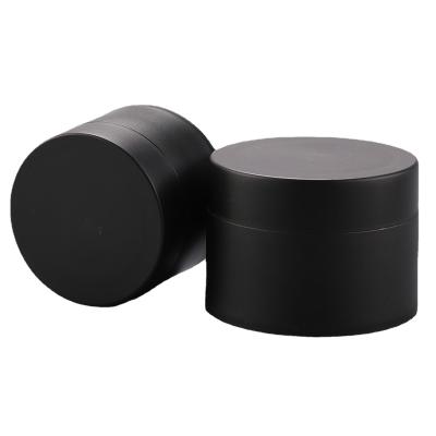 China Leak proof plastic jar 3g5g10g30g50g80g blackmatteb jars wide mouth powder cosmetic cream jar for sale