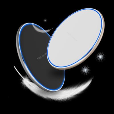 China 10W Qi Fast Charging Pad LED Light Wireless Charging Pad Wireless Charger for iPhone 13 12 Max Xs X 8 Plus for sale