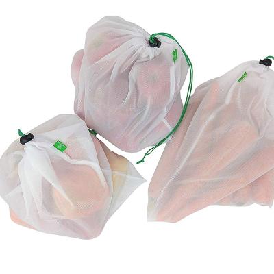 China Convenient Reusable Reusable Mesh Bags Produce Saver Produce Storage Fruit and Vegetable Bags Eco Earth Fresh Groceries for sale