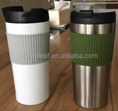 China Stainless Steel Double Wall Insulated Stainless Steel Thermo Coffee Mug With French Press for sale