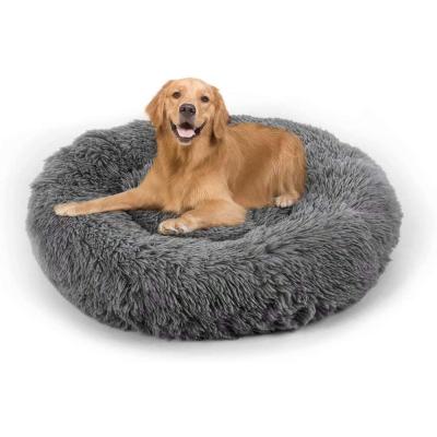 China Best Wholesale Waterproof PP Cotton Washable Multicolor Around Removable Non-slip Outdoor Cat Dog Bed Pet Bed Manufacturer Long Faux Fur for sale