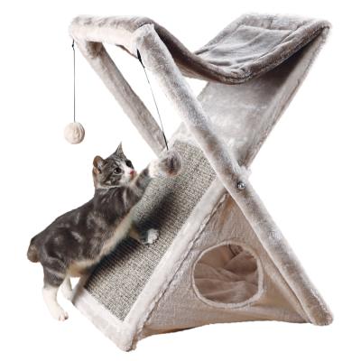 China Portable Sisal Cooling Kitten Cat Scratch Toy/Cat Triangle Bed/Cat Climbing Frame Collapsible for sale