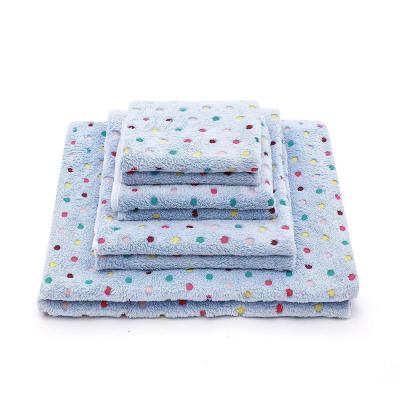 China Travel Amazon Hot Sale Puppy Cat Fleece Blankets Cushion Pet Sleep Mat Pad Bed Cover With Printing Soft Warm Pet Blanket for sale