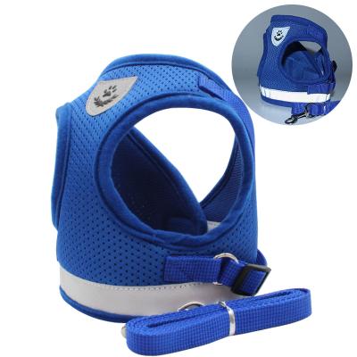 China Custom Reflective Nylon Padded No Pulling Harness Dog Head Collar Clasp Rotating Vest With Buckle Closure Dog Harness And Leash Set for sale