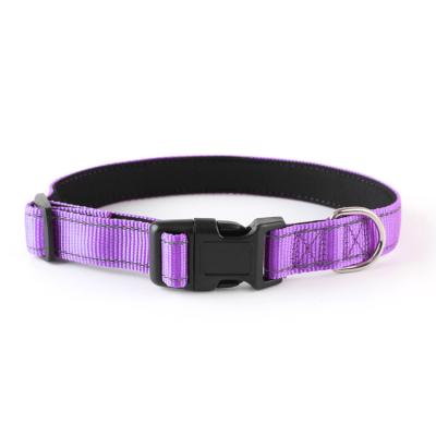 China OEM ODM Padded Professional Soft Neoprene Padded Nylon Reflective Custom Adjustable Dog Collar for sale