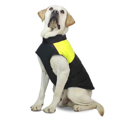 China Warm Autumn Winter Suit Sleeveless Cotton Dog Clothes Pet Viable Coat Jacket Padded Waterproof Vest Dog Coat Large for sale