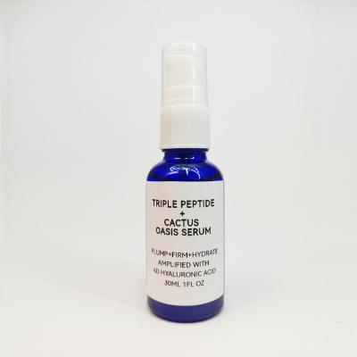 China Skin Revitalizer OEM and private label service 30 ml Triple Peptide and Cactus oasis Face Serum for sale