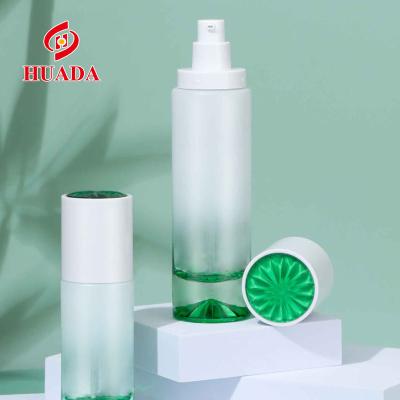 China High end fashionable green diamondscap cosmetic purple packaging cosmetic empty round glass bottle set for lotion serum cream for sale