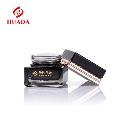 China Cosmetic Skin Care Black Square Liquid Packaging Facial Toner Bottle Dropper Oil Glass Bottle Frosted Essential Sets for sale