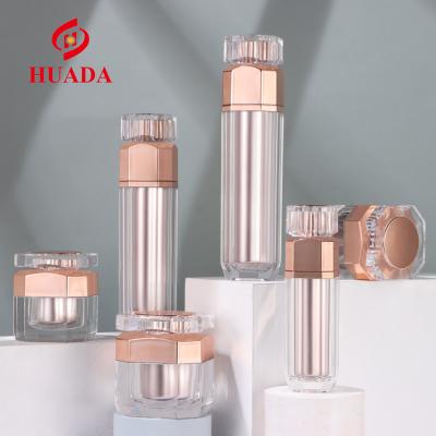 China Wholesale Cosmetic Bottle Packaging Skin Care Products Press Pump Emulsion Bottle Maker Price Acrylic Bottle for sale