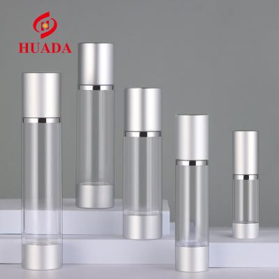 China Plastic Acrylic Transparent Wholesale Cosmetics Cover Vacuum Skin Care Products Cover Acrylic Airless Bottle for sale