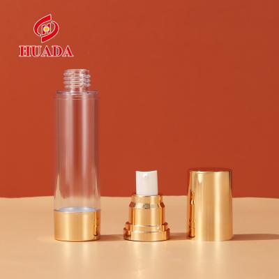 China Wholesale Cosmetic Skin Care Products Packaging Plastic Acrylic Transparent Cosmetics Bottle Vacuum Lid Acrylic Gas Bottle for sale