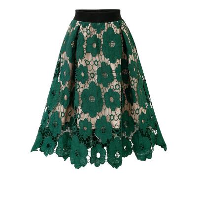 China 2021 new arrivals anti-static fashion plus size women's clothing foreign trade lace skirt for sale