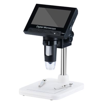 China Double Operated Microscope Adjustable Plasti 1000X 4.3 Inch HD Digital Manual Focus 8LED Brightness Waterproof/Waterproof Bestseller Adjustable Display for sale