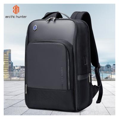 China With Custom Made USB Arctic Logo Micro Leather Backpack Men Luxury Backpack Hunter Business Ba Lo Nam Rugzak for sale