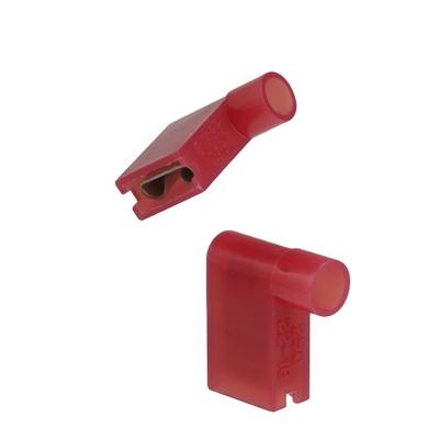 China Fully insulated nylon flag formed socket terminal fldny1-250 female flag formed hook terminal FLDNY copper for sale