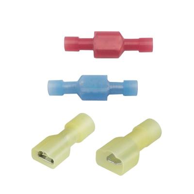 China MDFN1. 25-187 Fully Insulated Nylon Male Plug Terminal Pre Insulated End With Sheath Plug Spring FDFN MDFN for sale