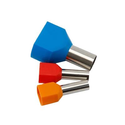 China Te0508 Tubular Pre Insulated Double Wire End Terminal Pin European Cold Pressed Pin Terminal Z TE for sale