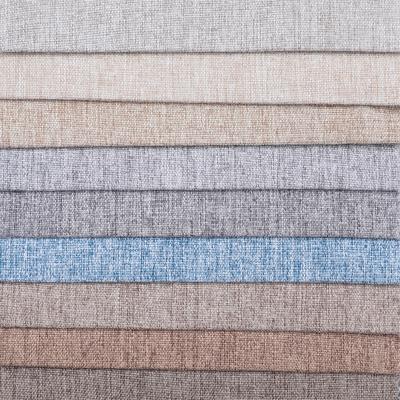 China Wholesaler hometextile woven linen Shrink-resistant like imitation linen fake 100%polyester sofa linen fabric for sale