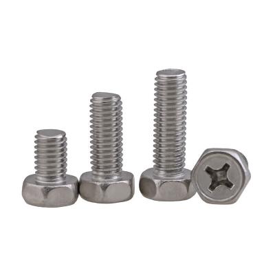 China Round 304 Stainless Steel Cross GB29.2 Recessed Cavity Hexagon Head Machine Screw Bolts M3 M4 M5 M6 M8 for sale