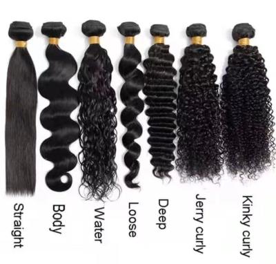 China Kinky Curly GL Bounce Curly Hair Weave Human Raw Black Color Hair Bundles Wholesale Raw Cuticle Aligned Silky Straight Remy Hair 15A Bundle for sale