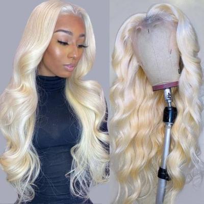 China 13x6 Lace Frontal Wigs 250% Body Wave 613 Density Hd Blonde Color Full Lace Weave And Straight Wig Virgin Raw Bone Hair Wigs for sale