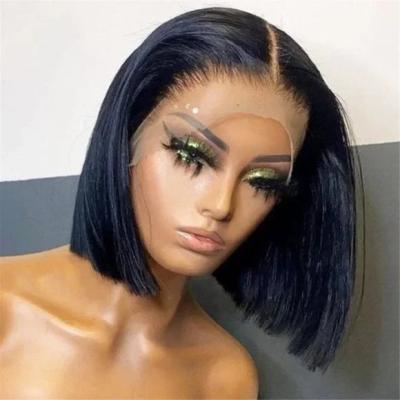 China Cheap Short Bob Wigs For Black Women Closure Wig 8-14inch Mink Brazilian Hair Wig 4x4 Bob Hair Transparent Hd Lace Human Body Wave Shorts for sale