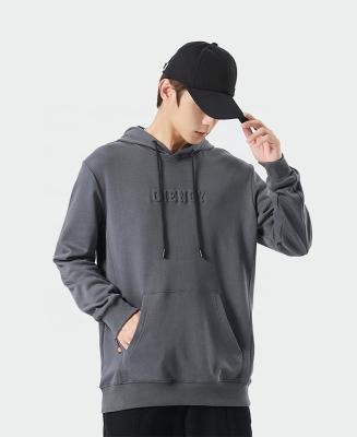 China Custom 3D Anti-wrinkle Puff Logo Embossed Mens Hoodie Puff Printing Hoodie Manufacturer for sale