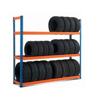 China Customizable Tire Floor Metal Tire Rack Tire Display Stand Rack for sale