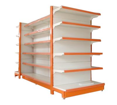 China Single-Sided Customizable Shelves Supermarket Rack Display Supermarket Shelf Double Side Rack for sale