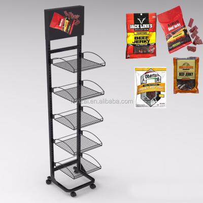 China Low Price Beef Jerky Display Rack Metal Beef Display Rack Custom Customized Size for sale